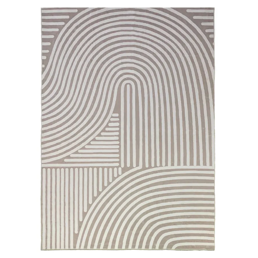 Kavi Beige Machine Washable Area Rug