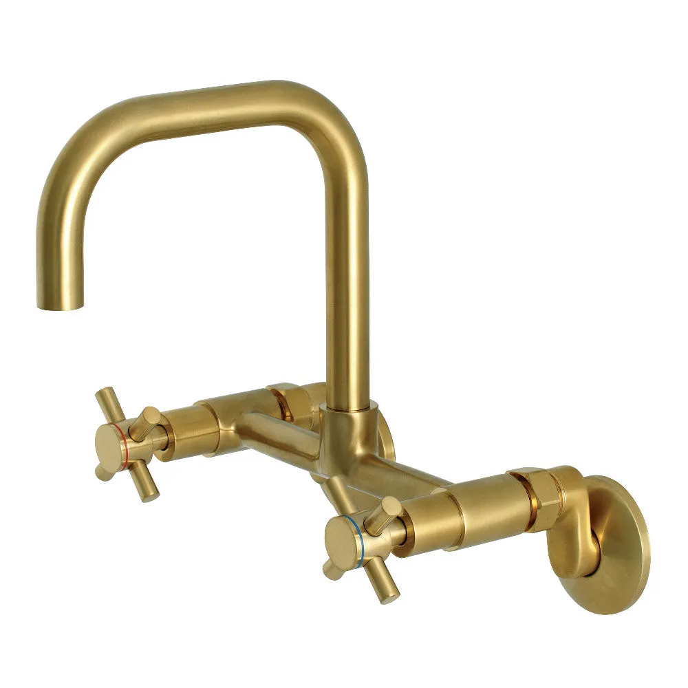 Kingston Brass Concord 8-Inch Adjustable Center Wall Mount Kitchen Faucet