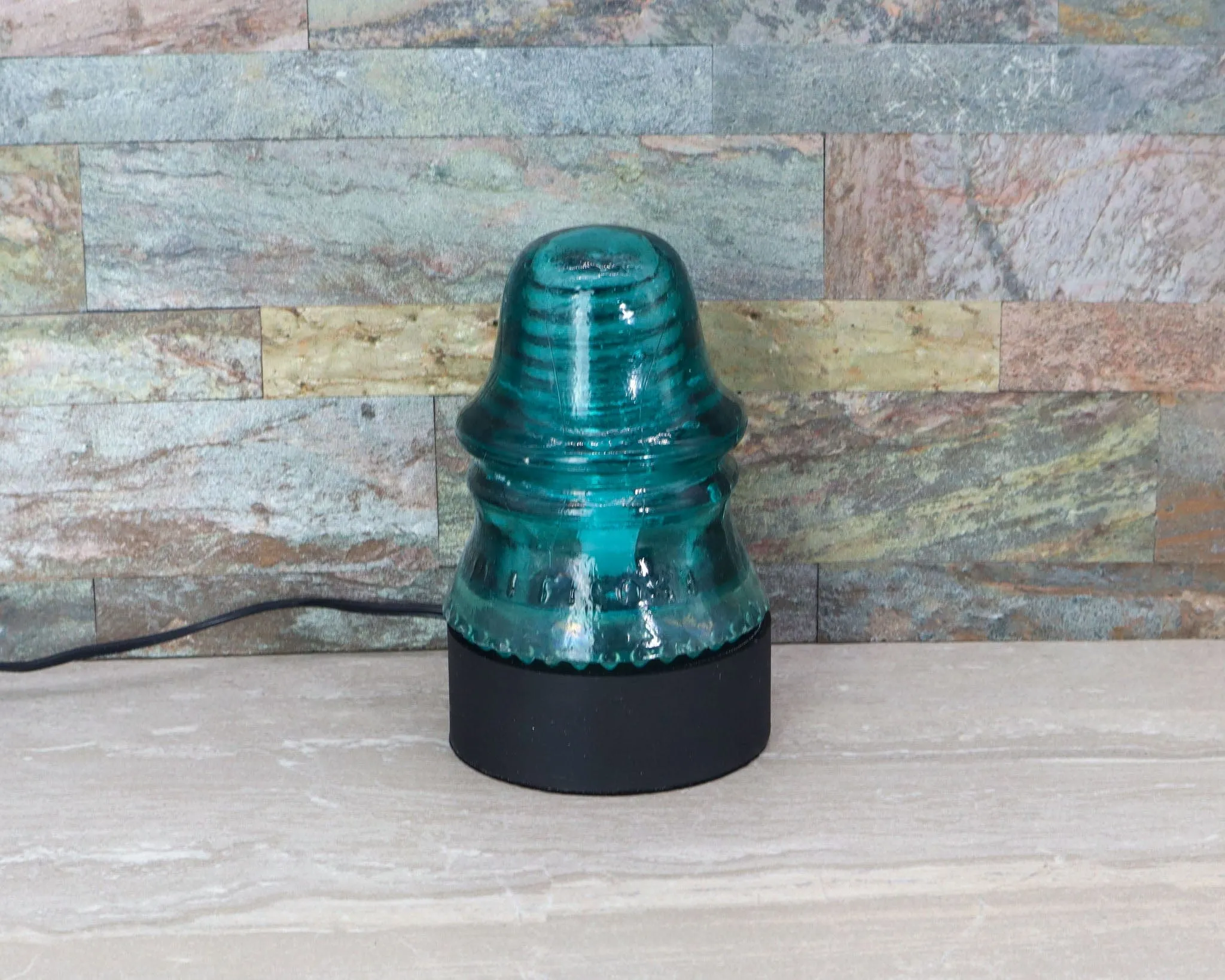 Lamp Base for "Hemingray-22 CD-151" Glass Insulators, Industrial Lighting, Man Cave Decor