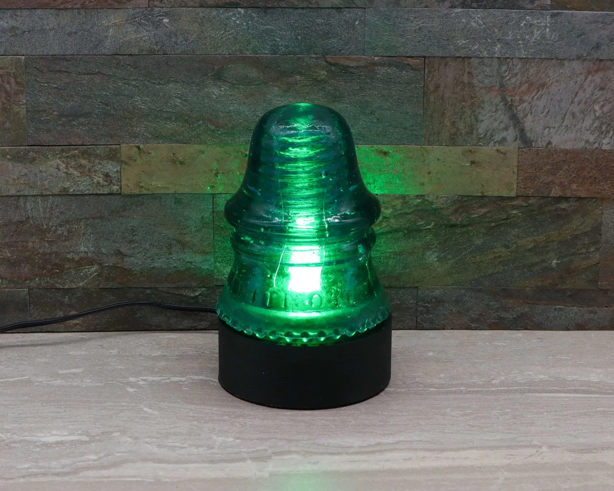 Lamp Base for "Hemingray-22 CD-151" Glass Insulators, Industrial Lighting, Man Cave Decor