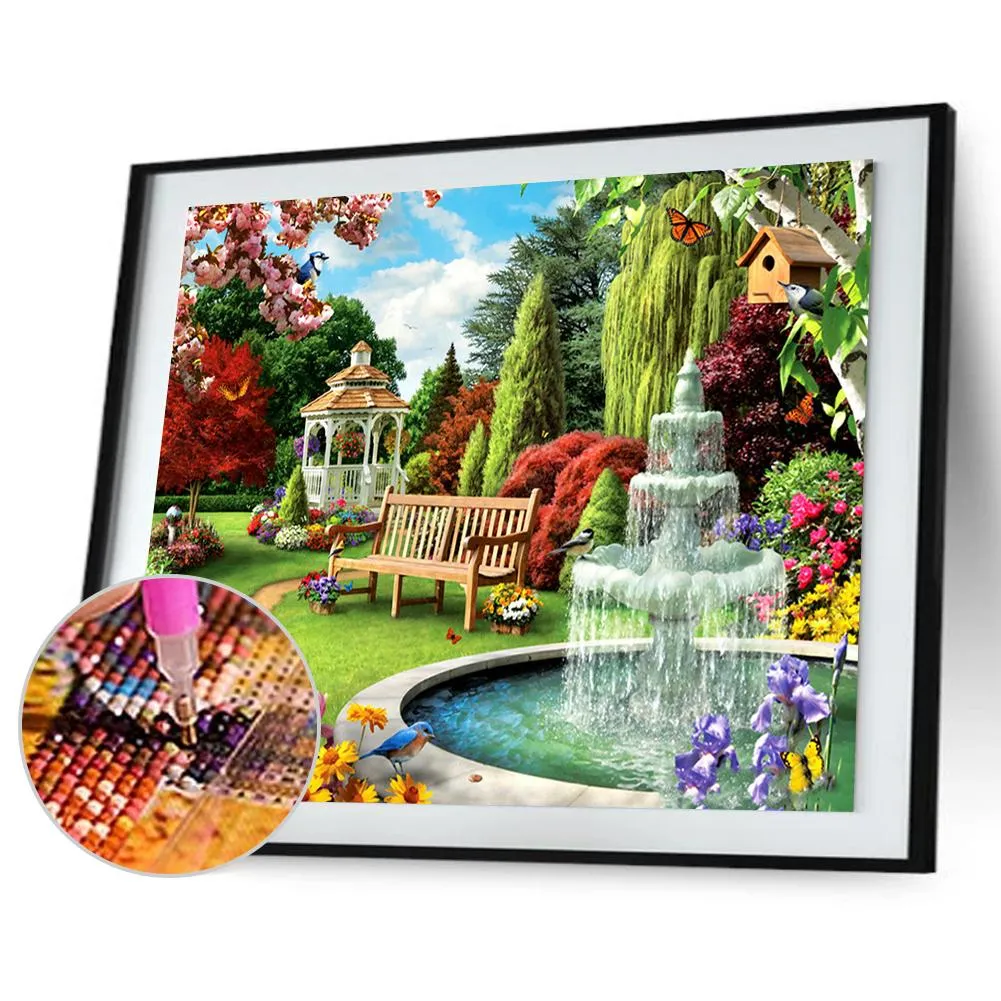 Leisurely Garden - Full Square Diamond - 40x30CM