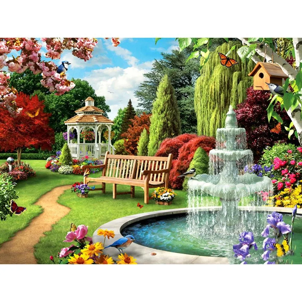 Leisurely Garden - Full Square Diamond - 40x30CM