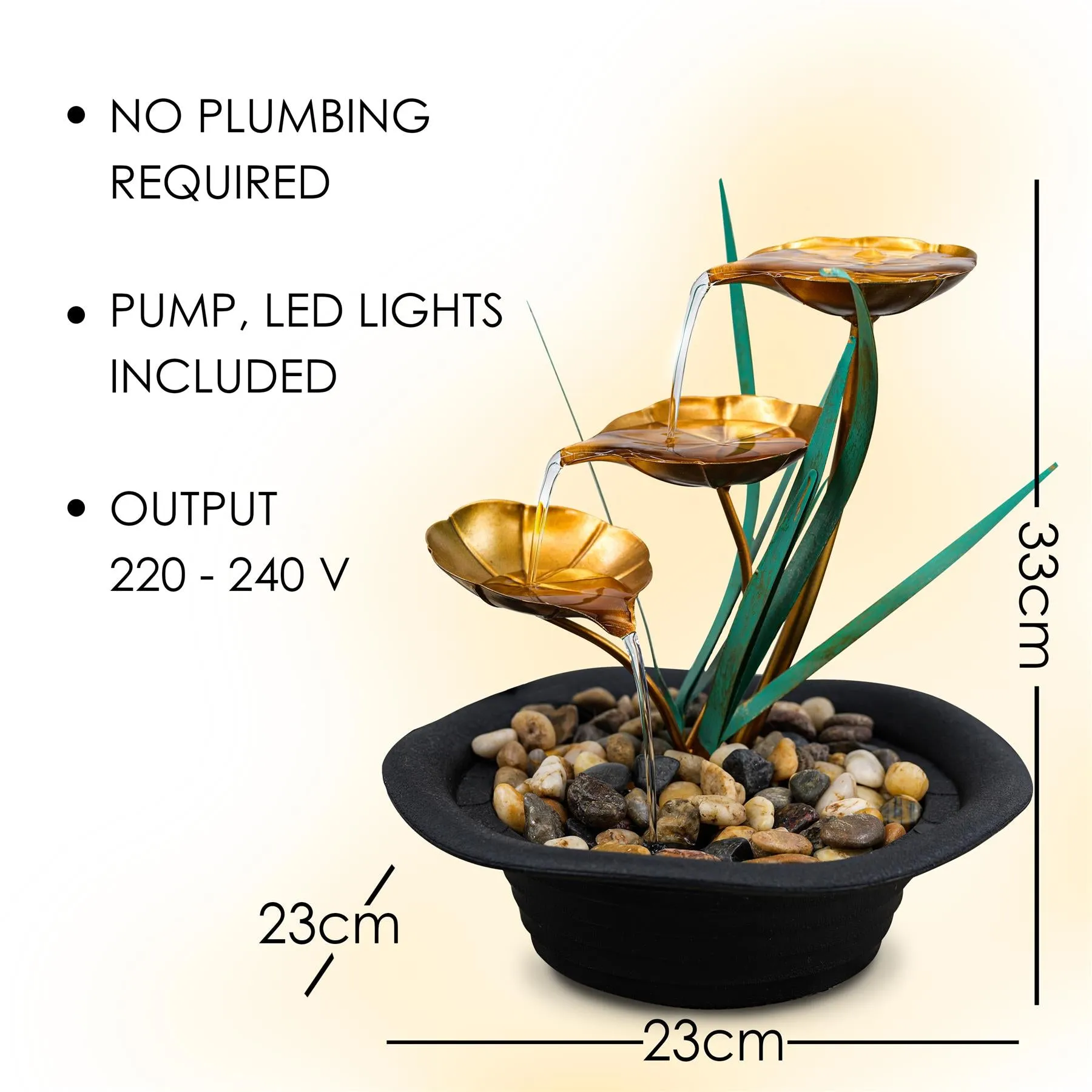 Lotus Water Feature Indoor With LED