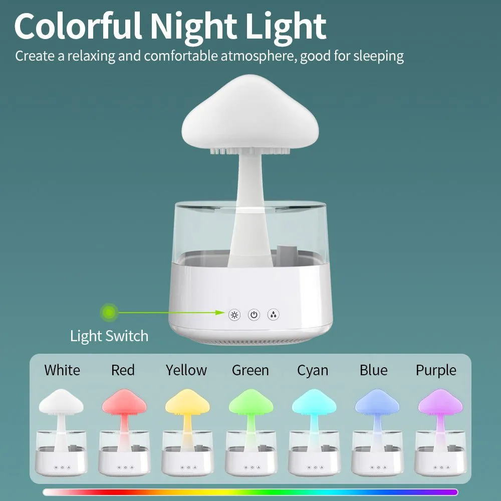 LovelyRLovely 2-in-1 Rain Cloud Aromatherapy Diffuser Lamp