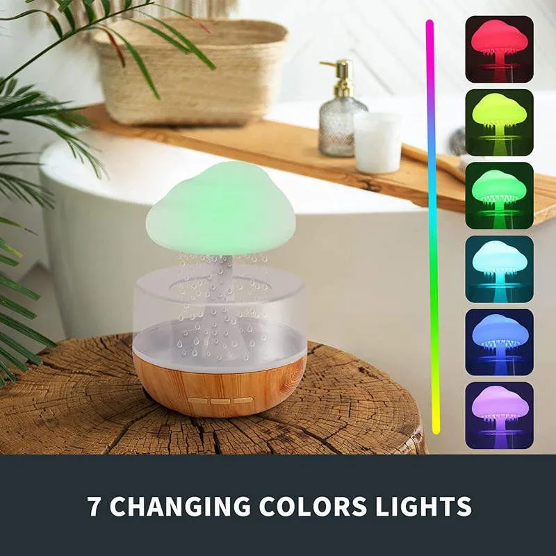 LovelyRLovely 2-in-1 Rain Cloud Aromatherapy Diffuser Lamp