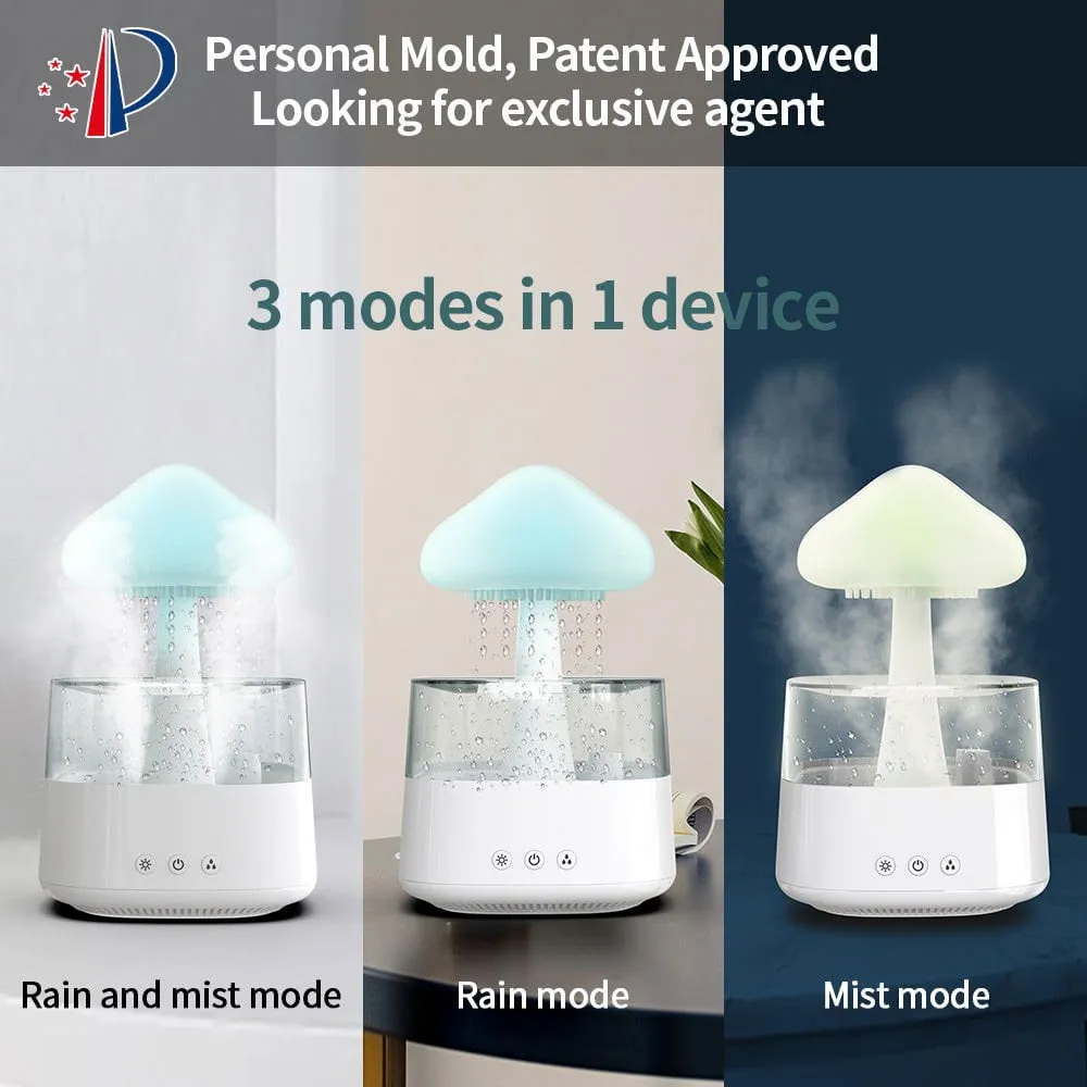 LovelyRLovely 2-in-1 Rain Cloud Aromatherapy Diffuser Lamp