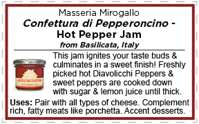 Masseria Hot Pepper Jam 4.2oz