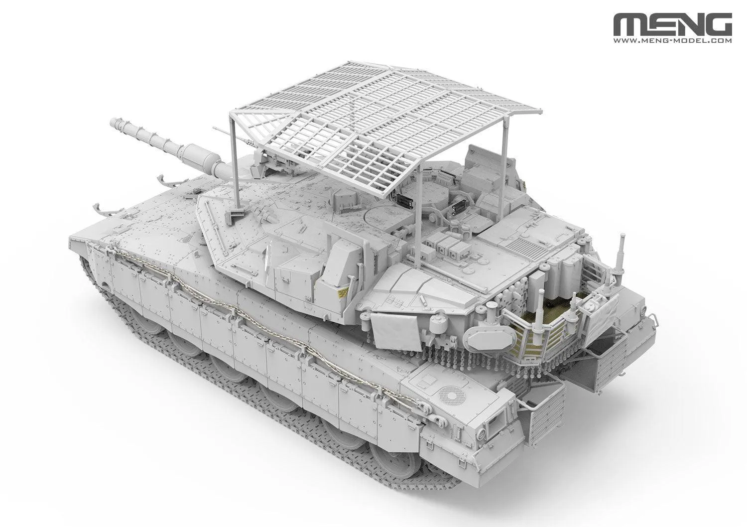 Meng Israel Merkava Mk.4M w/Roof-Mounted Slat Armor 1/35 Model Kit