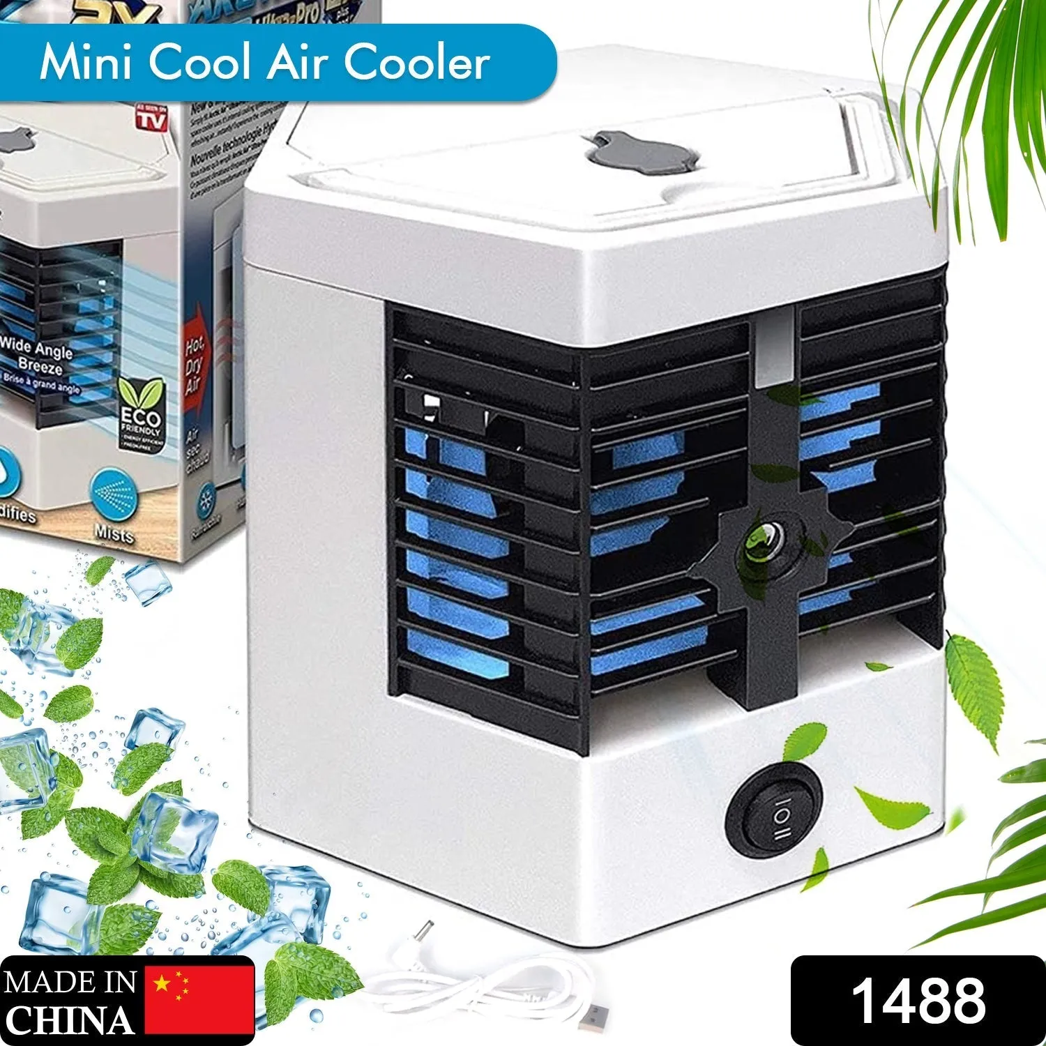 Mini Air Conditioner ARCTIC COOLER Air Cooler Humidifier Mini Portable Air Cooler Fan Arctic Air Personal Space Cooler The Quick & Easy Way to Cool Any Space Air Conditioner