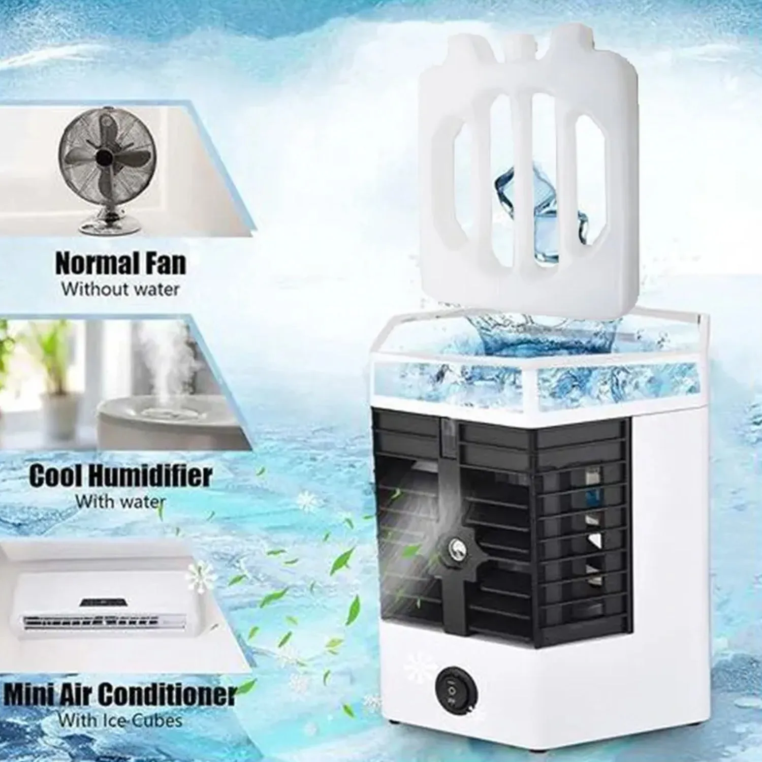 Mini Air Conditioner ARCTIC COOLER Air Cooler Humidifier Mini Portable Air Cooler Fan Arctic Air Personal Space Cooler The Quick & Easy Way to Cool Any Space Air Conditioner