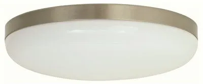 Monument Flush Mount Ceiling Fixture Brushed Nickel 13-3/4 X 3-1/2 Inch  Uses 3 13-Watt Fluorescent Gu24 Base Lamps