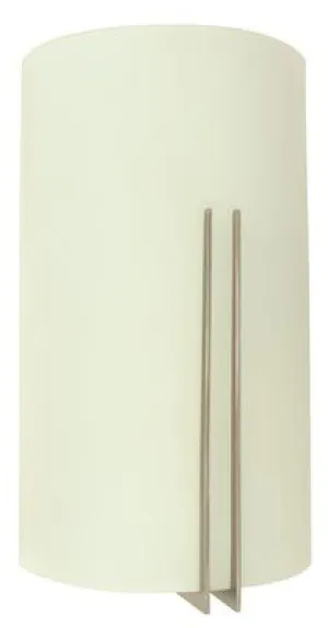 Monument Wall Sconce Brushed Nickel 7 X 4 X 12-3/8 Inch  Uses (2) 60-Watt Incandesdent Medium Base Lamps