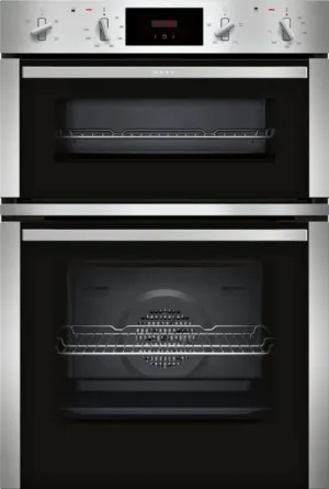 Neff U1CHC0AN0B Double Oven - Steel with Steel Trim