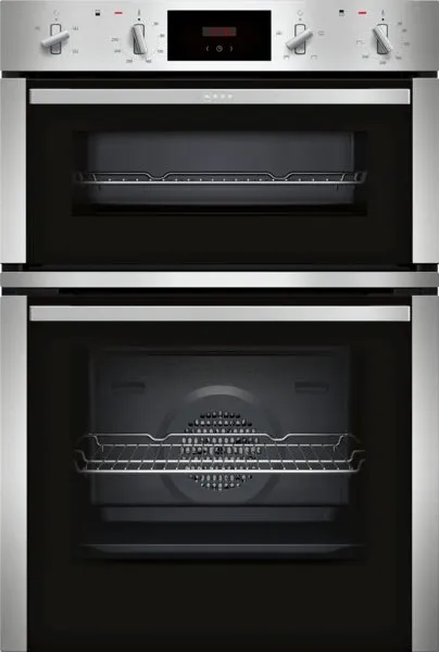 Neff U1CHC0AN0B Double Oven - Steel with Steel Trim