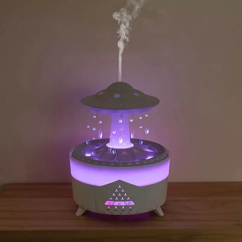 New UFO Raindrop Humidifier Water Drop Air Humidifier USB Aromatherapy Essential Oils Aroma Air Diffuser Household Mist Maker Home Decor