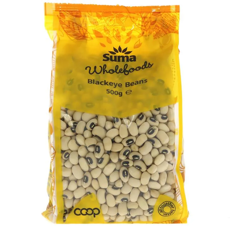 Organic Black Eye Peas 500g Suma