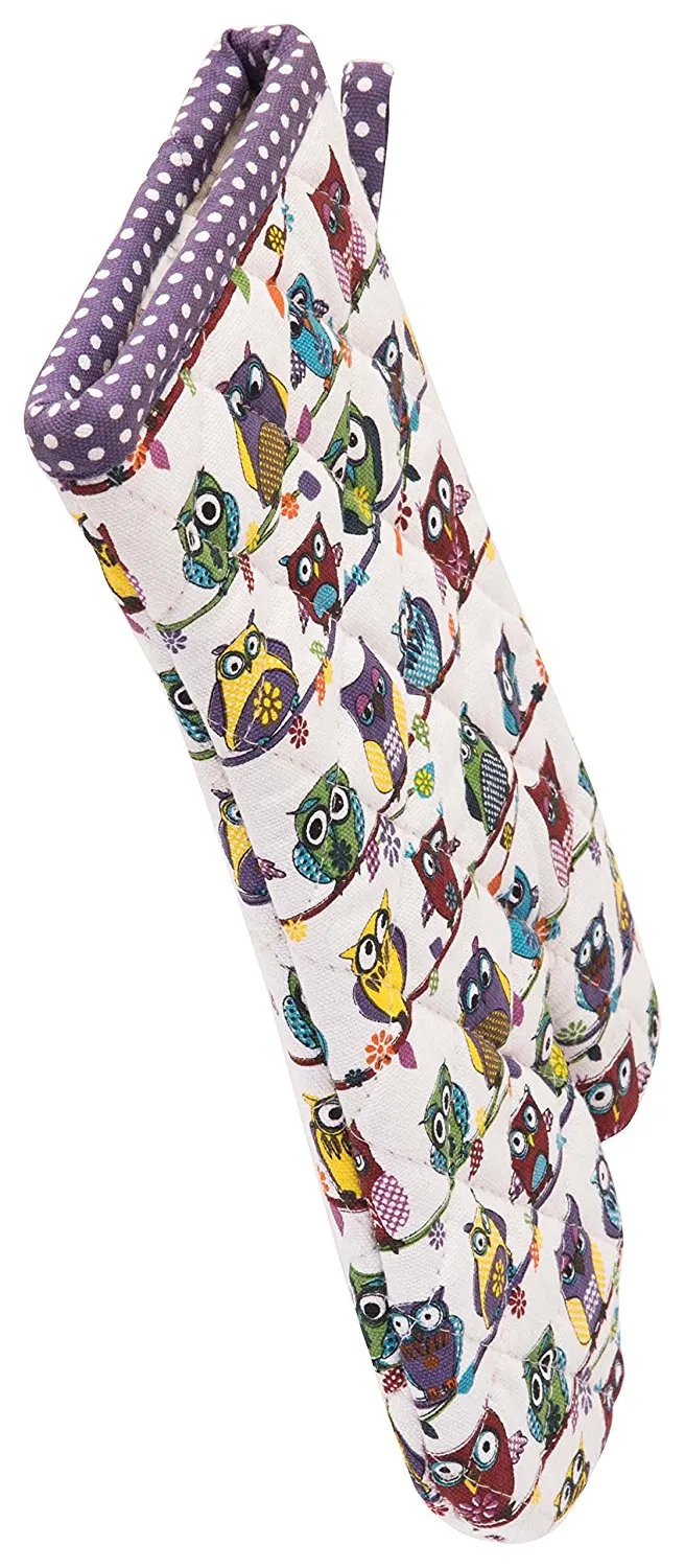 Owl Print Cotton Oven Glove