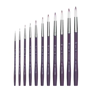 PANART TWO TONE SYNTHETIC FLAT SH BRUSH PACK 621-14