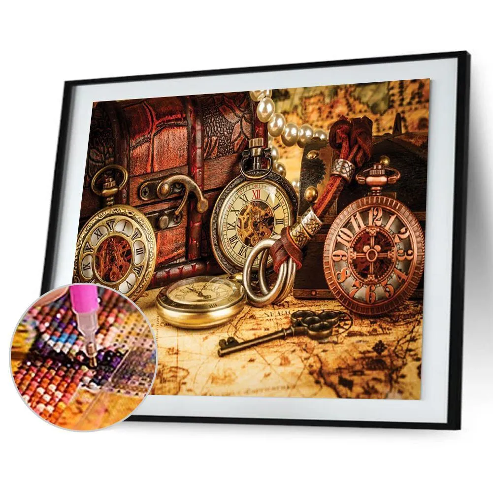 Pocket Watch - Full Diamond Painting - (Canvas 30*40cm/11.81*15.75in)