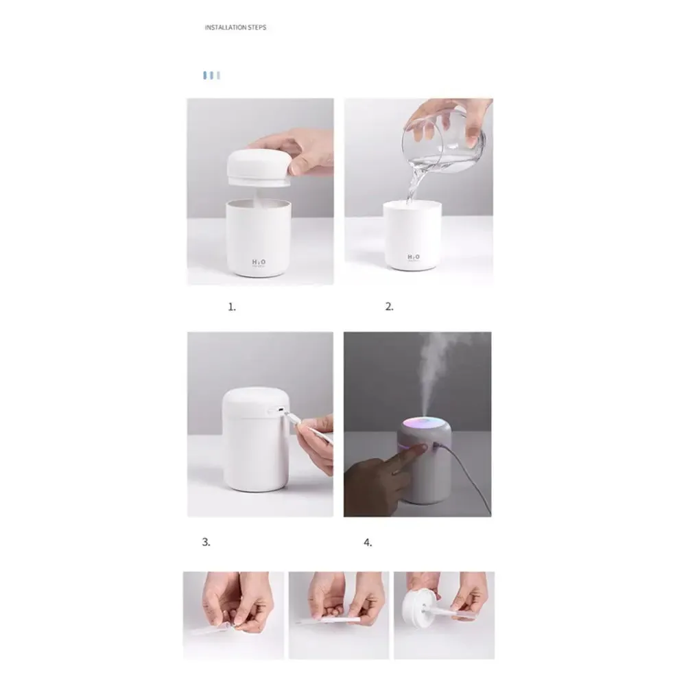 Portable Air Humidifier Aroma Essential Oil Diffuser for Car Home-Portable Humidifier