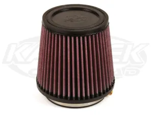 Round Tapered Cone Air Filters 2-1/4" flange dia. 6" tall