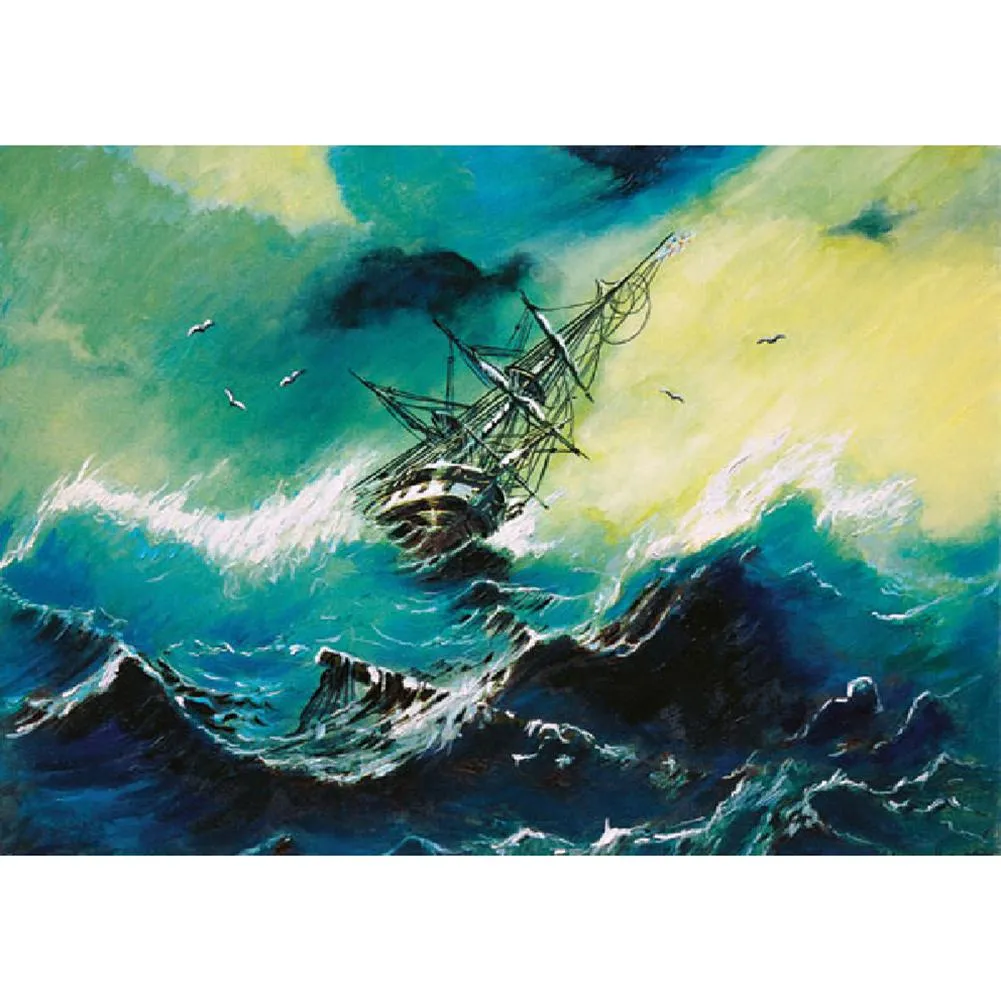 Sailing Ship - Full Diamond Painting - (Canvas 30*40cm/11.81*15.75in)