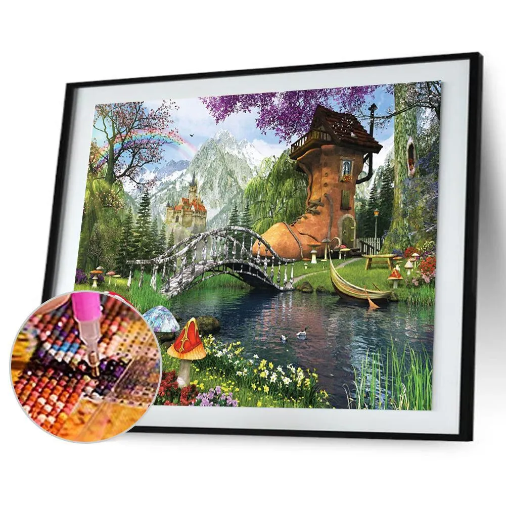 Shoe House - Full Diamond Painting - (Canvas 30*40cm/11.81*15.75in)