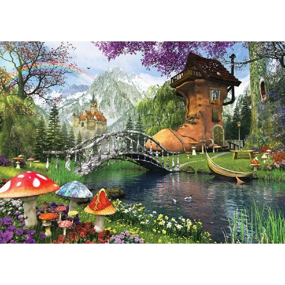 Shoe House - Full Diamond Painting - (Canvas 30*40cm/11.81*15.75in)