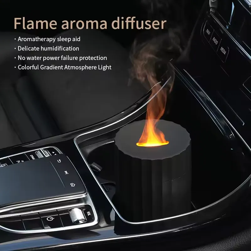 Simulated Flame Humidifier Home Aroma Diffuser