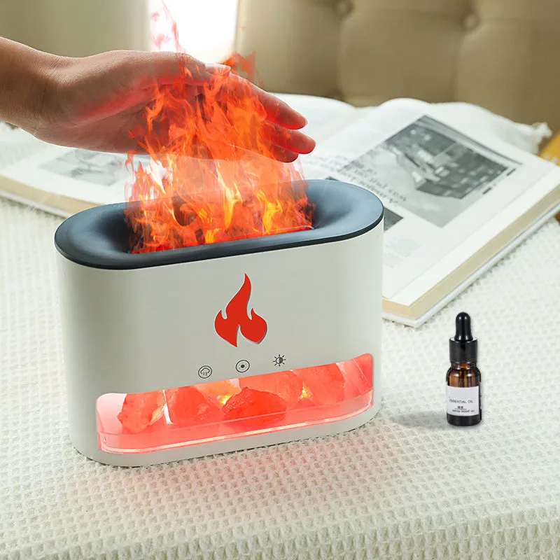 Simulation Flame Mist Humidifier Fire Flame Aroma Diffuser Colorful