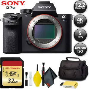 Sony?Alpha a7S II Mirrorless Digital Camera International Model   32GB Memory Card Base Kit with Accessories