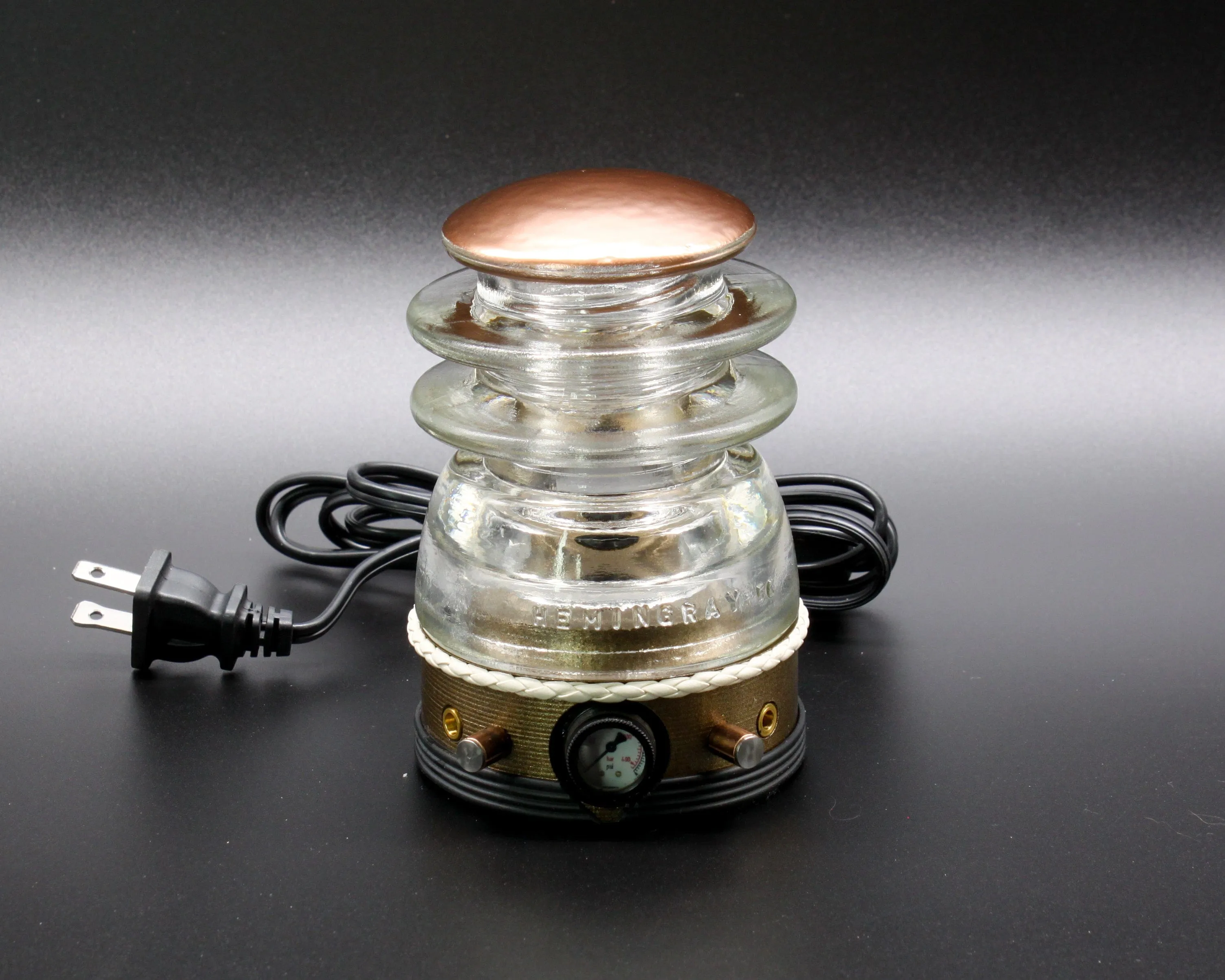 Steampunk Hemingray-56 "Dalek" Insulator Lamp