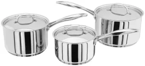 Stellar 7000 Stainless Steel Set of 3 Saucepans