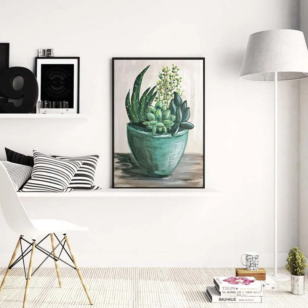 Succulent Plant - Full Round Diamond - 30x40cm