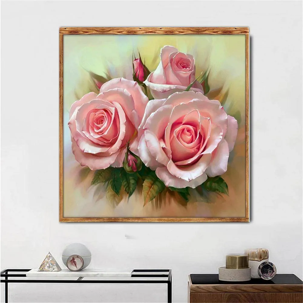 Three Flowers Partial Drill 5D DIY Diamond Painting 30*30