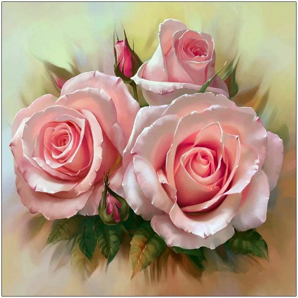 Three Flowers Partial Drill 5D DIY Diamond Painting 30*30