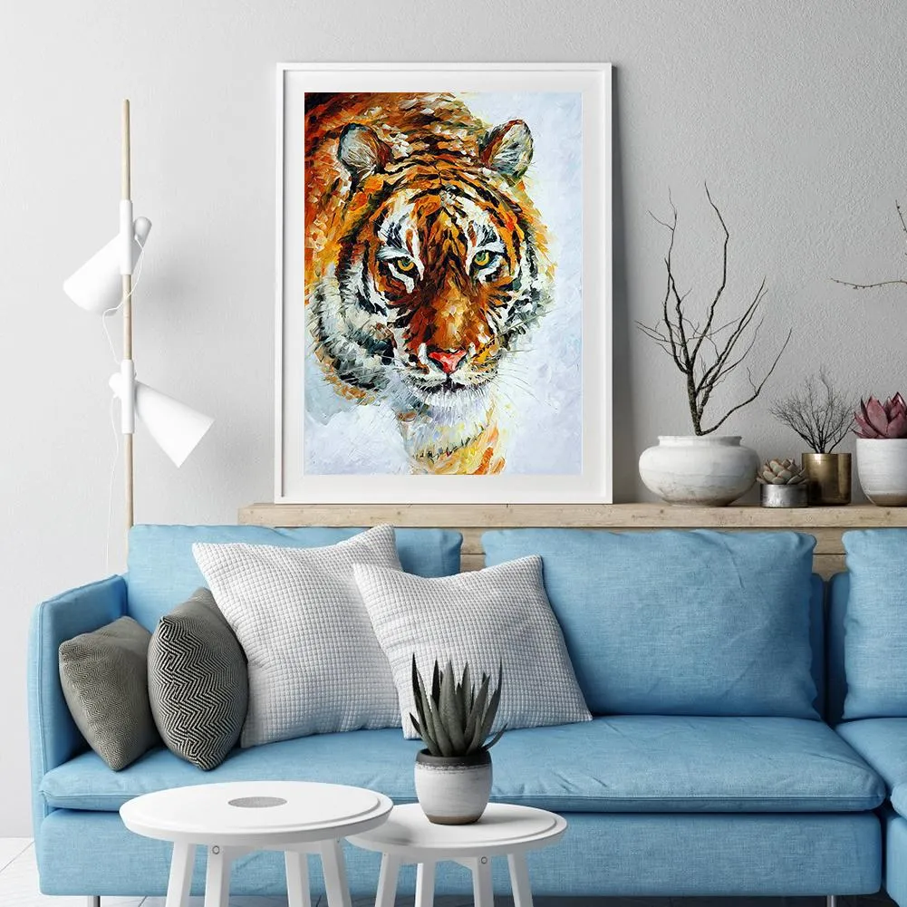 Tiger  - Full Round Diamond - 30x40CM