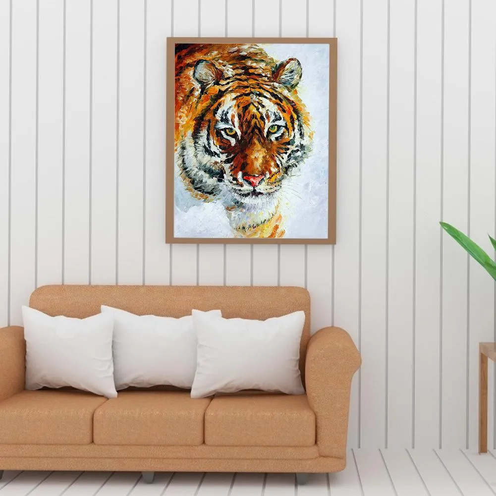 Tiger  - Full Round Diamond - 30x40CM