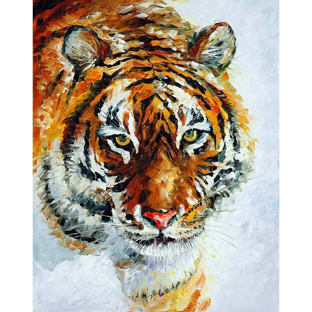 Tiger  - Full Round Diamond - 30x40CM