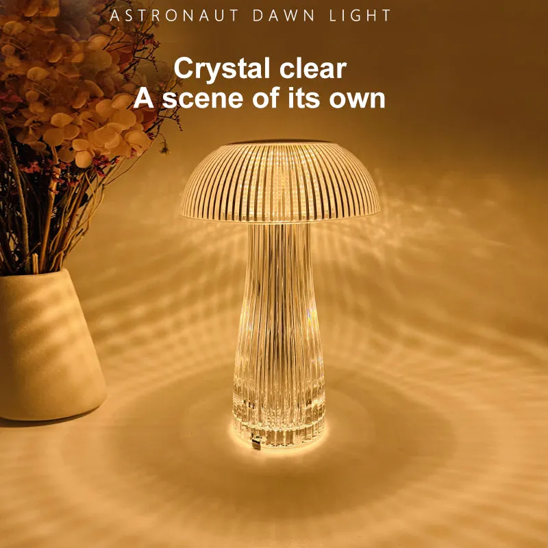 TOUCH LED MUSHROOM CRYSTAL LAMP