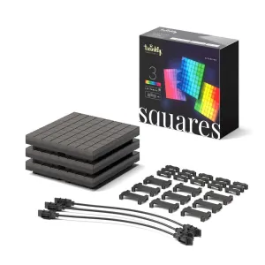 Twinkly Squares Extension Kit Smart Lighting Kit Black Wi-Fi/Bluetooth