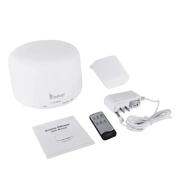 US Plug 500ML Color Cycling Aroma Diffuser with Remote Controller