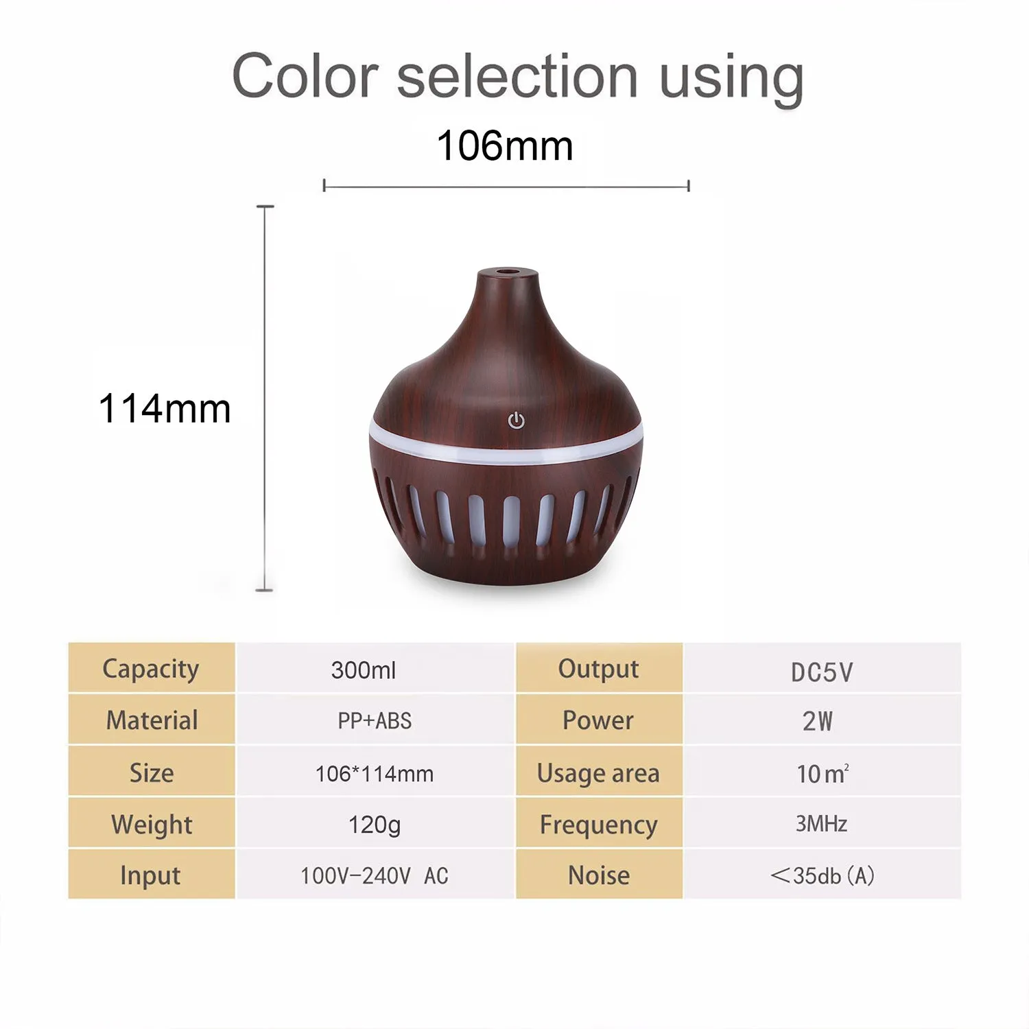 USB Mini Humidifier 300ml Aroma Diffuser