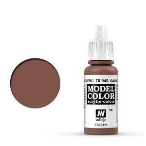 Vallejo 138:MODELCOLOR 940-17ML. SADDLE BROWN