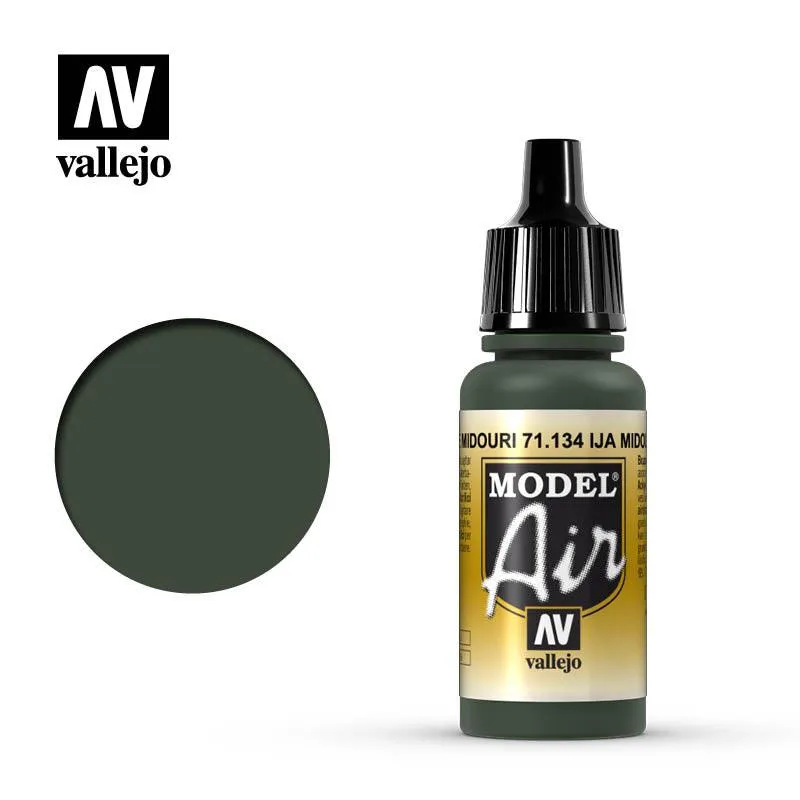 Vallejo 71134 Model Air IJA Midouri Green Acrylic Paint 17ml