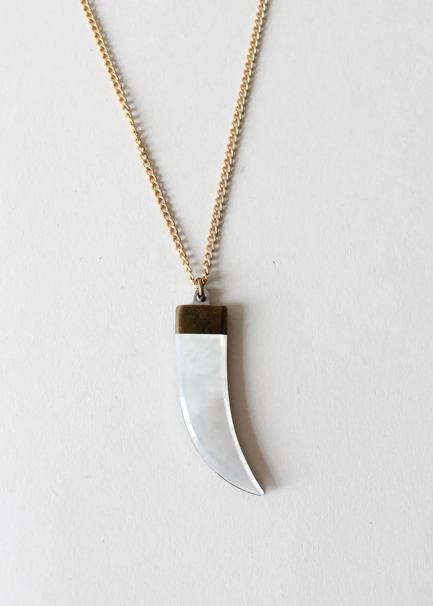 Vintage 1970s Bear Claw Pocket Knife Necklace