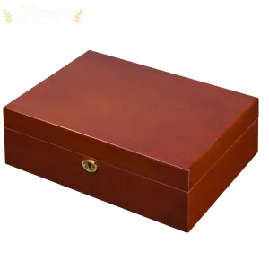 Visol Cherry Lacquered Finish Desktop Cigar Humidor