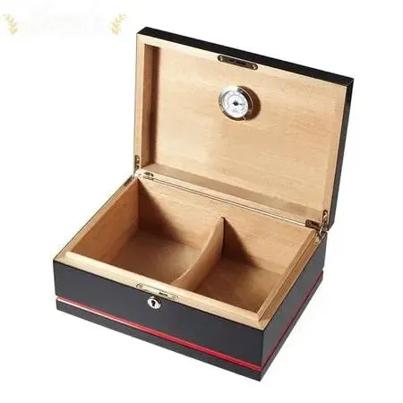 Visol Hydra Black and Red Desktop Cigar Humidor