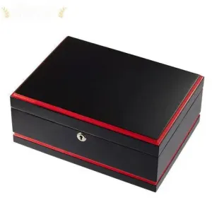 Visol Hydra Black and Red Desktop Cigar Humidor