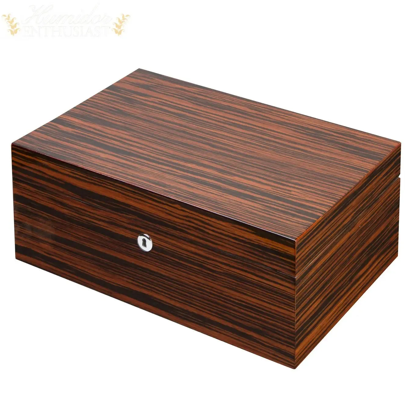 Visol Richardson Desktop Cigar Humidor in Ebony Exotic Wood Finish